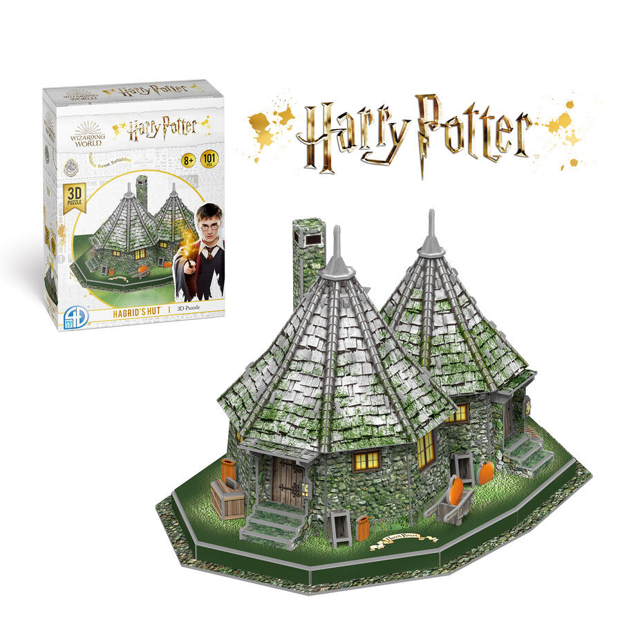 Puzle 3D 101 piezas Caba&ntilde;a Hagrid Harry Potter