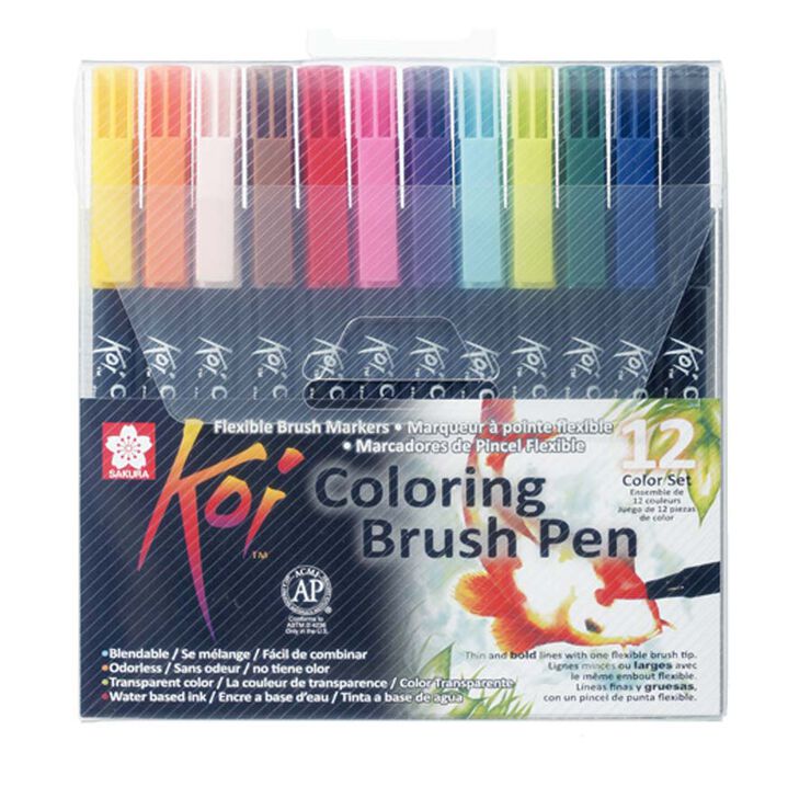 Rotuladores Brush Koi 12 colores