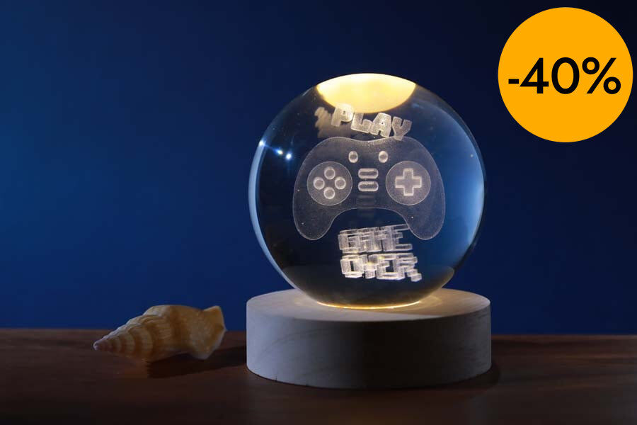 Llum Bola Cristall 8cm Let's Play iTotal