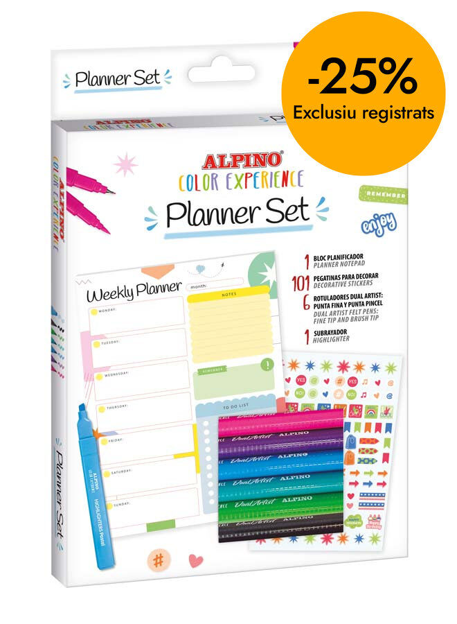 Set Planficador semanal Alpino Color Experience