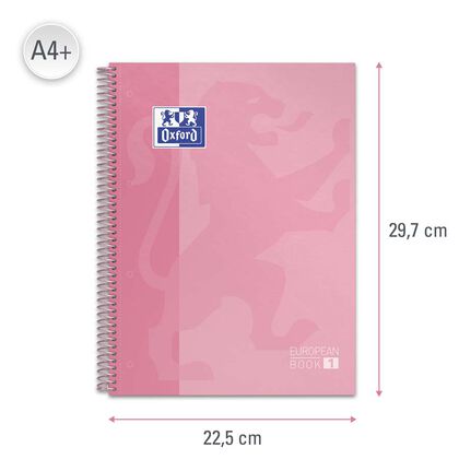 Notebook 1 color Oxford A4+ 5x5 80H fucsia