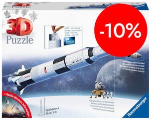 Puzle 440 peces 3D Maxi coet Apollo Saturn V