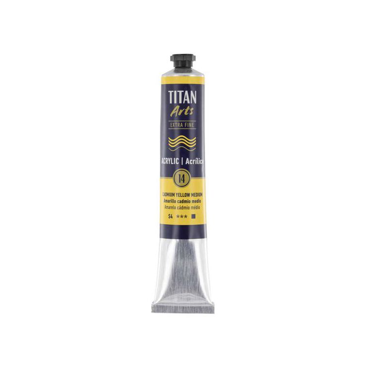 Pintura acrílica Titan 60ml amarillo cadmio medio