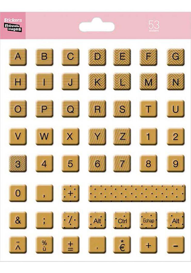 Stickers Draeger Teclado Letras 53u