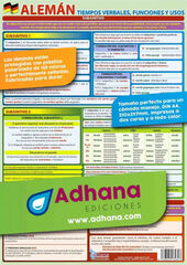 Lámina de alemán. Tiempos verbales, funciones y usos Lámina de alemán. Tiempos verbales, funciones y usos