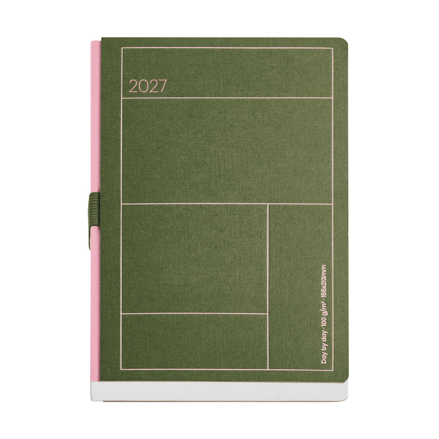 Agenda Miquelrius Plus Setmana Vista Multiling&uuml;e 2027 Kraft Verd