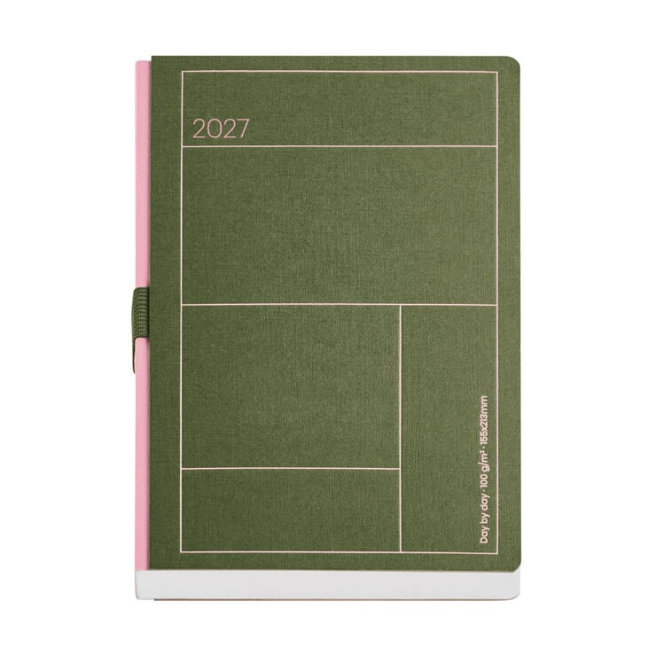 Agenda Miquelrius Plus Setmana Vista Multiling&uuml;e 2027 Kraft Verd
