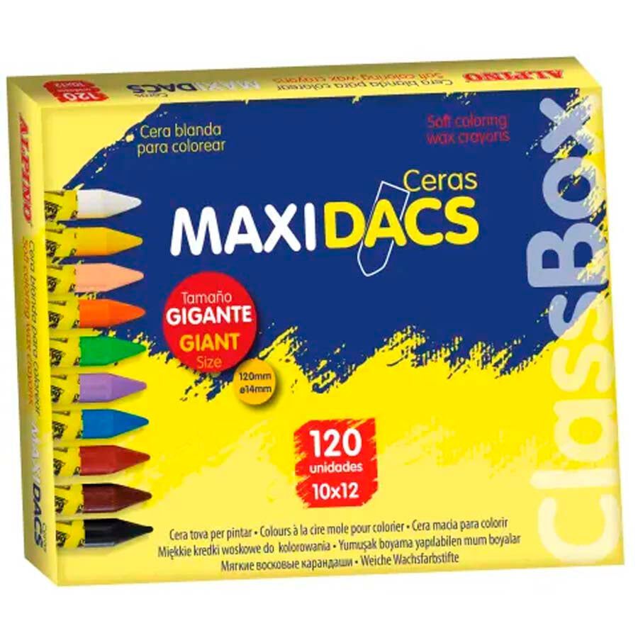 Pack Escolar Ceras Alpino Maxidacs 120u