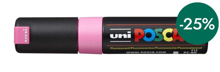 Rotulador Posca PC-8K 8mm rosa fluorescente