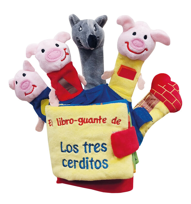 Los 3 cerditos y el lobo (Libro guante con títeres de dedo)