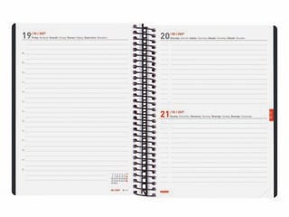 Agenda Finocam 16M Ikon E10 D&iacute;a/P&aacute;gina Multiling&uuml;e 2026-27 Negro