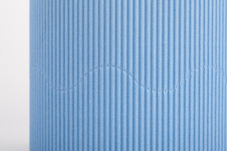 Cartró ondulat en sanefa blau 2u