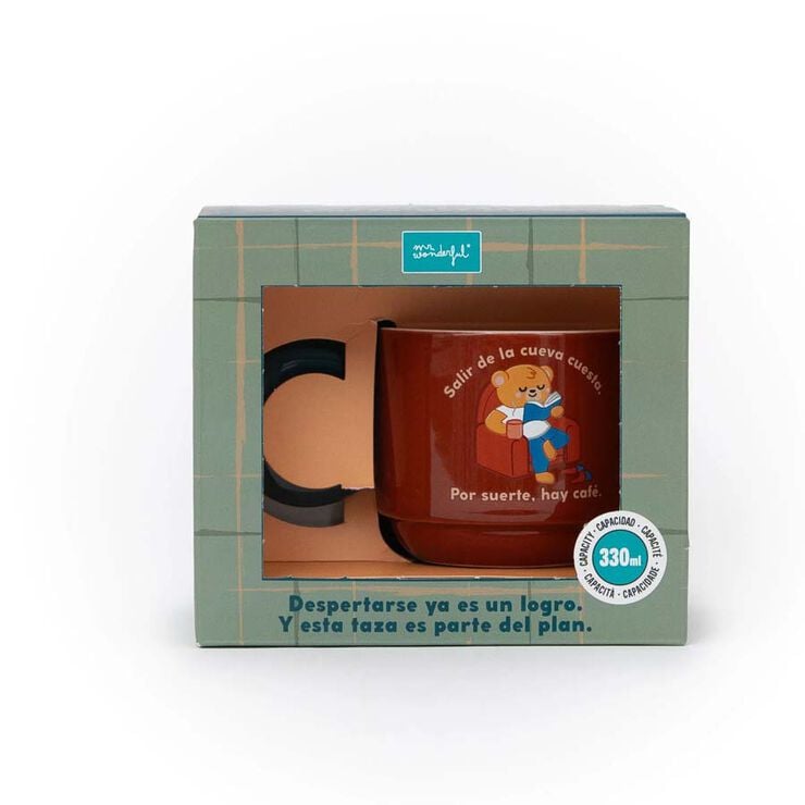 Taza apilable Mr. Wonderful Por suerte hay caf&eacute;