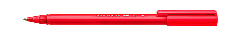 Bolígraf Staedtler 432 M vermell 10u