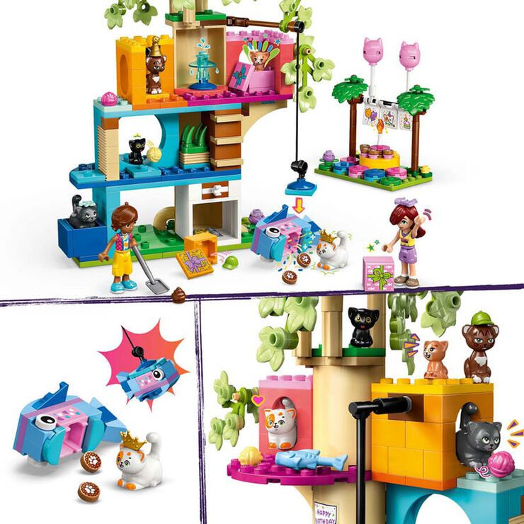 LEGO® Friends Fiesta de Cumpleaños y Casa del Árbol Felina 42666