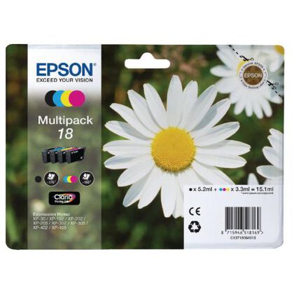 Cartutx de tinta Epson Multipack 18, 4 colors
