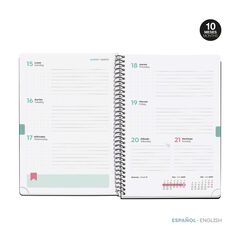Agenda Escolar Miquel Rius Espiral Plus set/vista multiling&uuml;e 2026-2027 Summery