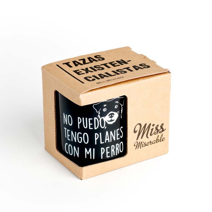 Taza ''No puedo planas con mi perro''