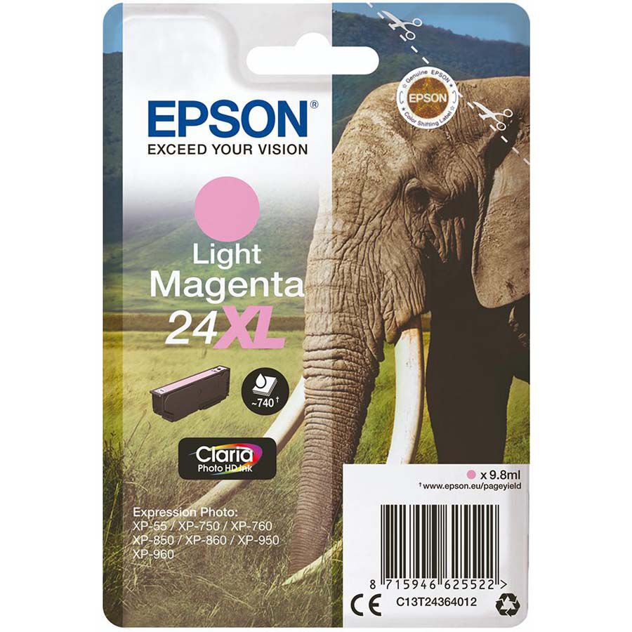 Cartucho original Epson 24XL magenta CLar - C13T24364012