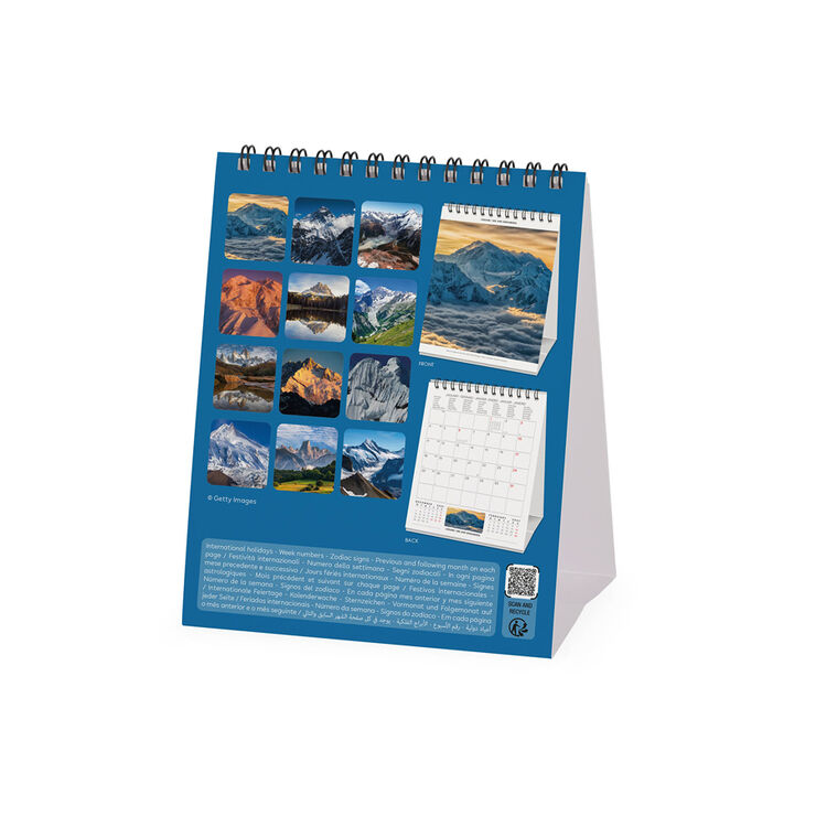 Calendario Legami 12x14,5 Sobremesa Mountains Multiling&uuml;e 2027