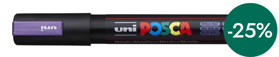 Retolador Posca PC-5M 1,8-2,5mm violeta metall