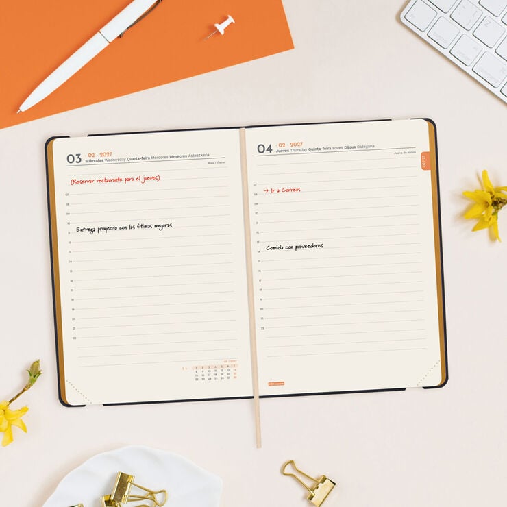Agenda Finocam Joy Dia P&agrave;gina 2027 Castell&agrave; Lema