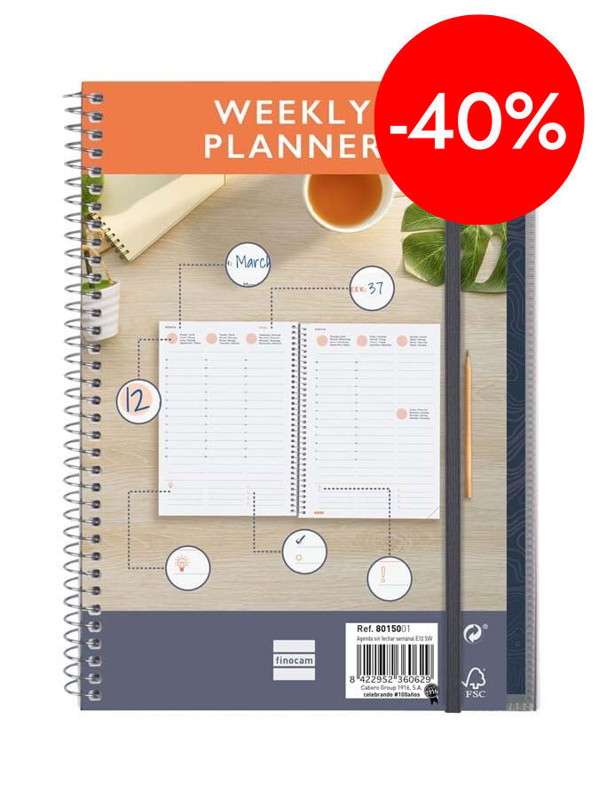 Agenda Espiral Infantil Finocam E10 S/Vista Cas Mul