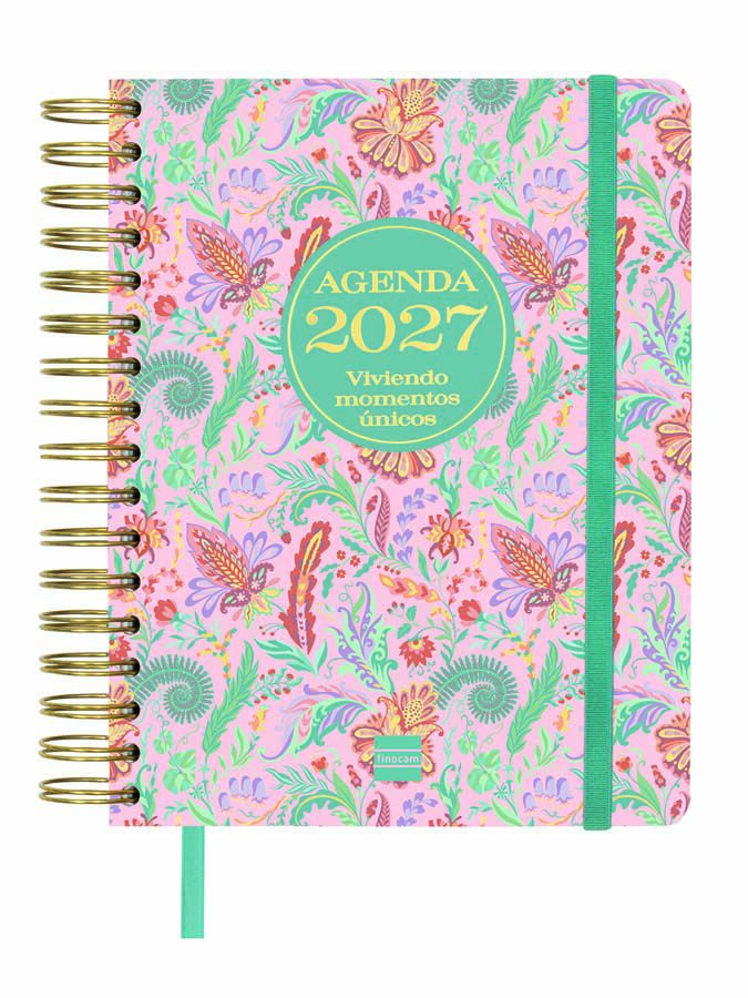 Agenda Finocam 16M Vitae 1/4 Sem/Vista Castellano 2026-27 Rosa