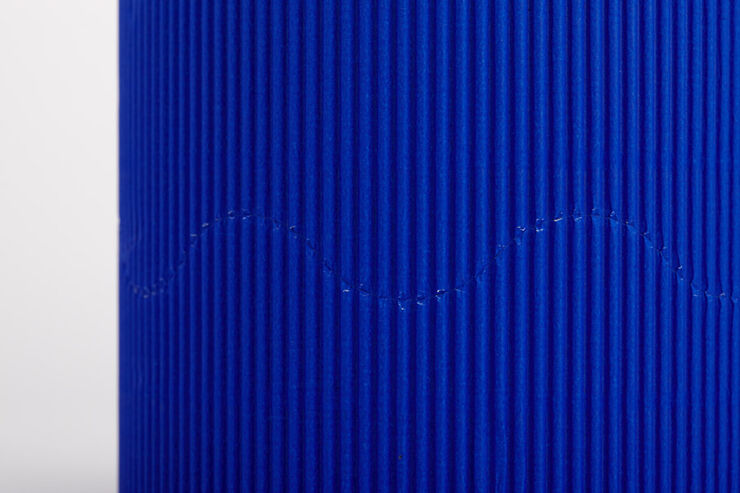 Sanefa cartró ondulat 57x750cm blau fosc 2u