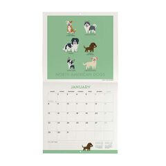 Calendario pared Legami 30X29 2024 Dog World