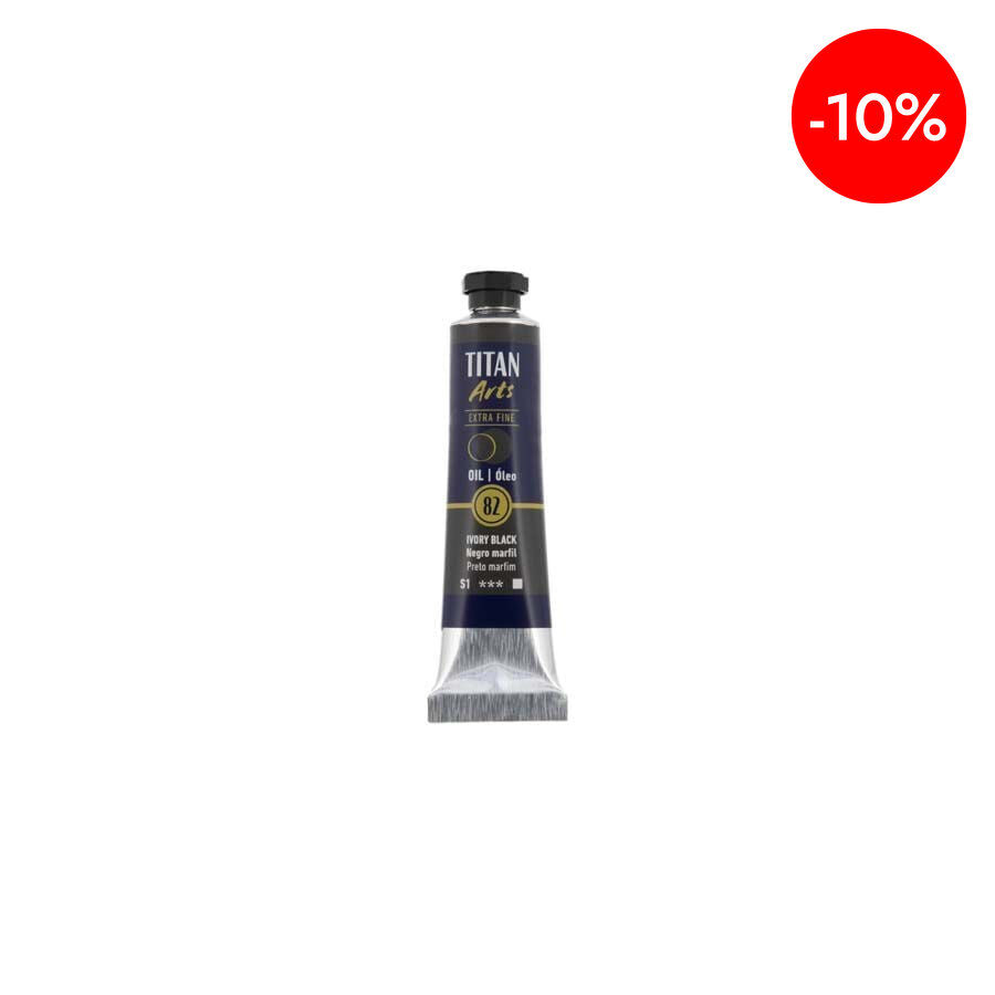 Pintura al &oacute;leo Titan 20ml negro marfil