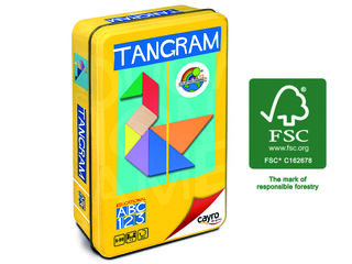 Caixa Metall Tangram fusta FSC
