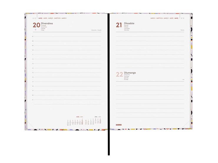 Agenda Finocam Porto DS Y10 día/pág cat 2026 Malva