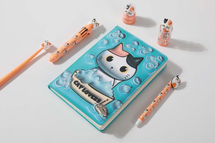 Llibreta 3D iTotal Orange Cat