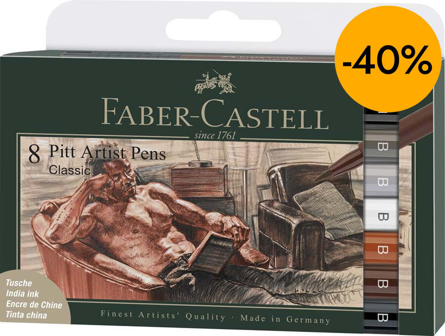 Pitt Artist Pen Faber Classic 8 colores