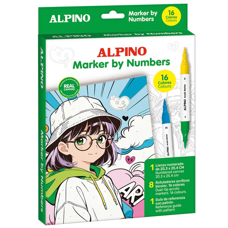 Pintura per n&uacute;meros amb retoladors manga