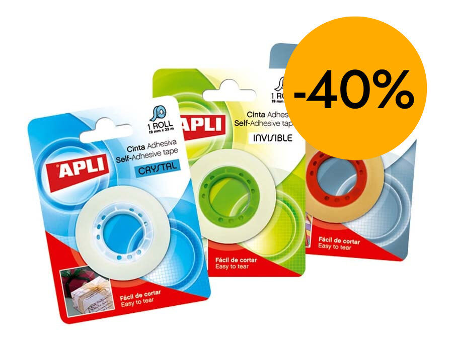 Cinta adhesiva Apli Transparent 12mmx33m