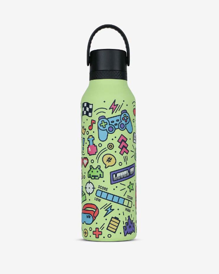 Botella Termo Runbott 600 ml Retro Gamer Green