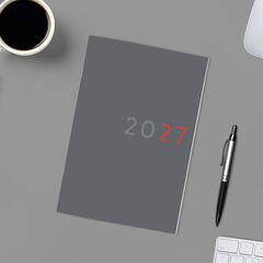 Agenda Planificador Finocam Setmana Vista Multiling&uuml;e 2027 Gris