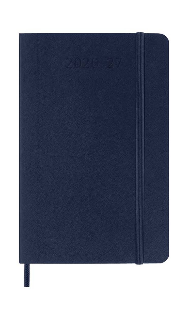 Agenda Moleskine 18 meses sem/vista P tapa blanda azul