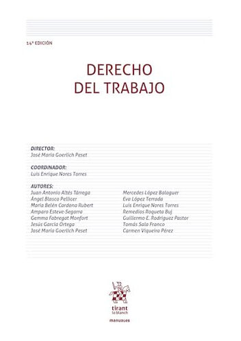 Derecho del trabajo 14&ordf; edici&oacute;n