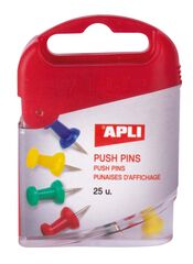 Agujas colores Apli Push Pin 25u
