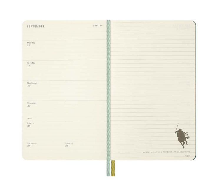 Agenda Moleskine 18 meses d&iacute;a/p&aacute;g L tapa dura El Se&ntilde;or de los Anillos