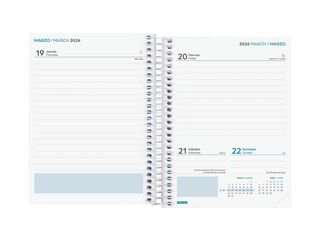 Agenda Finocam escolar Cool 1/8 dia/pàg cas 2025-26 negre