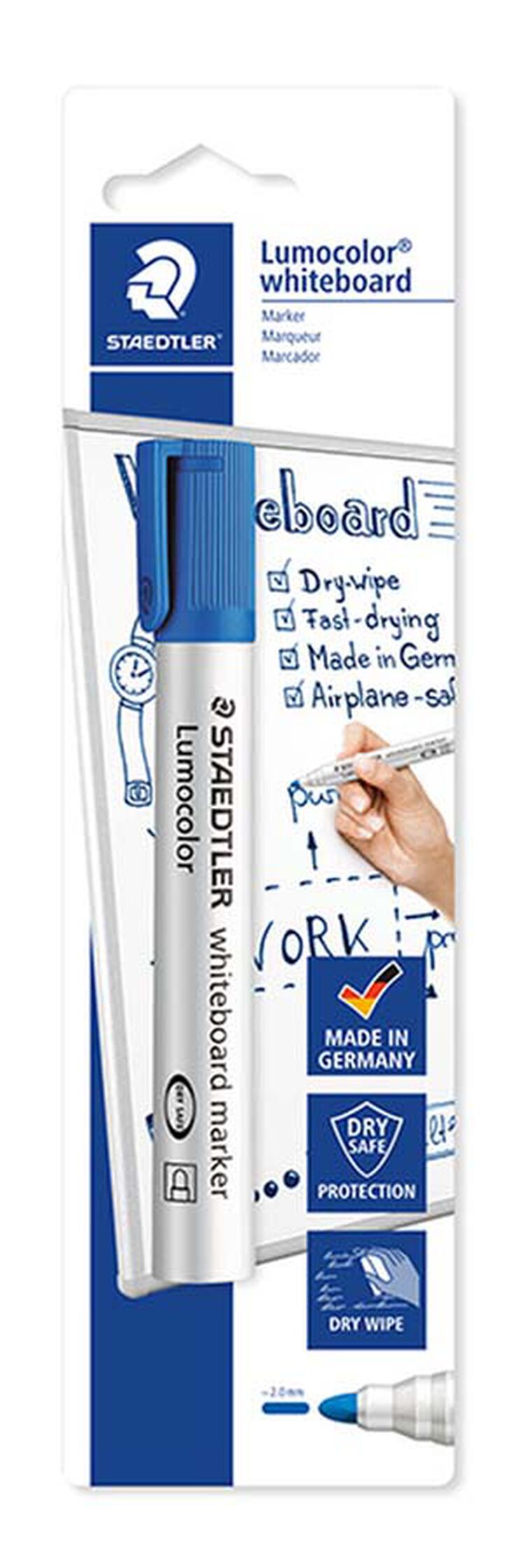 Rotulador Pizarra blanca Staedtler Lumocolor 351 azul