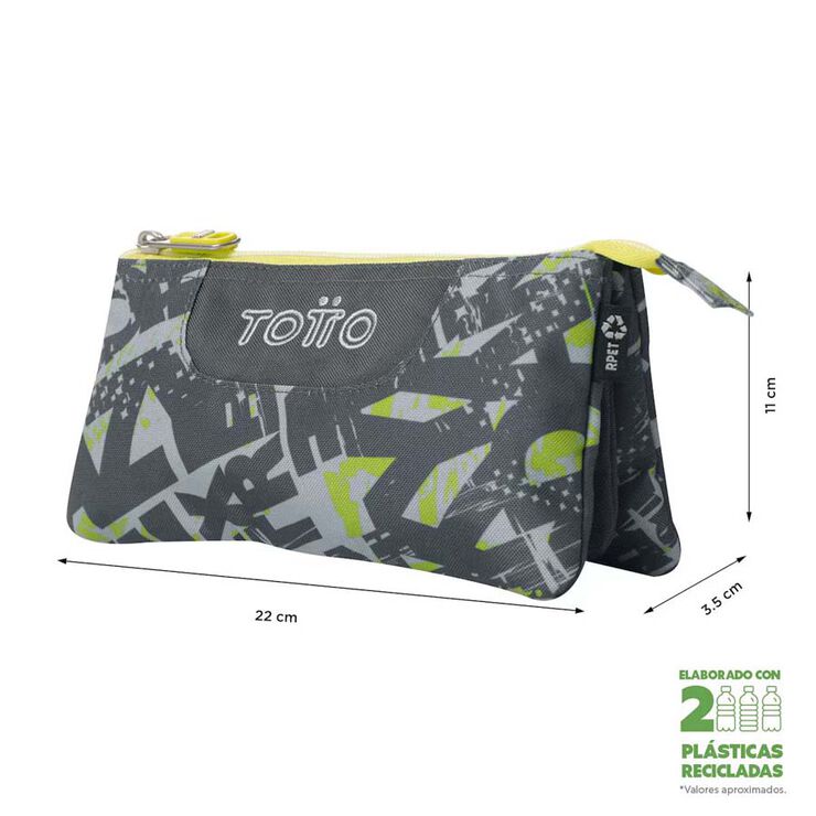 Estuche triple Totto Texgrunge