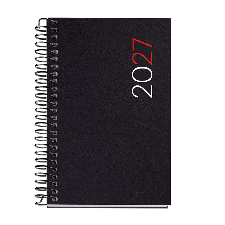 Agenda Miquelrius Espiral Caddy Dia P&agrave;gina Catal&agrave; 2027 City Negre