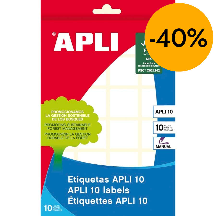 Etiquetas Apli&nbsp;24x24mm 10 hojas