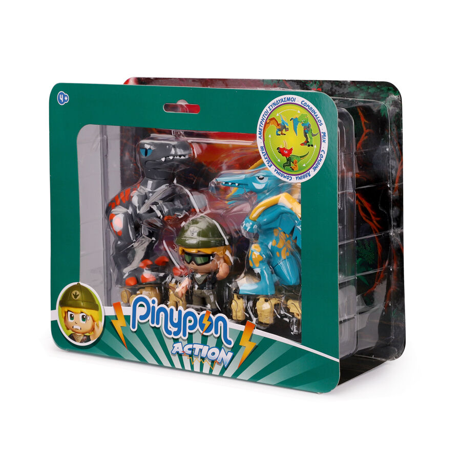 Pack 2 Dinosaurios y Figura Pinypon Action Abacus Online