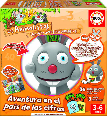 Juego did&aacute;ctico Educa animalista Matt Conejo - Aventura en el pa&iacute;s de las cifras